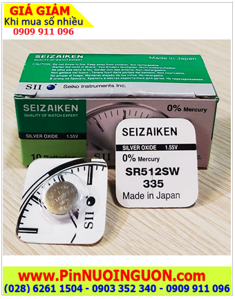 Seizaiken SR512SW, Pin đồng hồ 1.55v Seizaiken SR512SW Pin 335 (Xuất xứ Nhật)